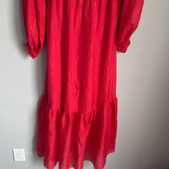 INTERMIX Gianna Striped Silk Midi Dress XS - Picture 10 of 13